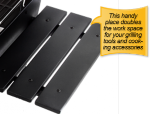 Char-Broil American Gourmet Offset Smoker : storage rack, shelf