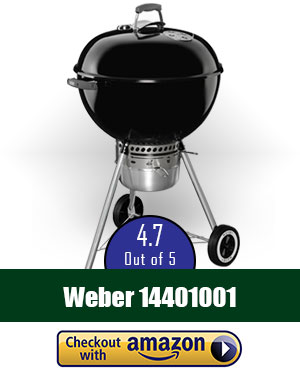 best charcoal smoker: Weber 14401001 Original Kettle Premium Charcoal Grill, 22-Inch, Black review