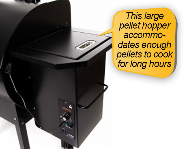 Camp Chef PG24 : pellet hopper