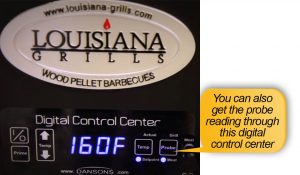 Louisiana Grills LG 900 Review: meat temperature probe reading
