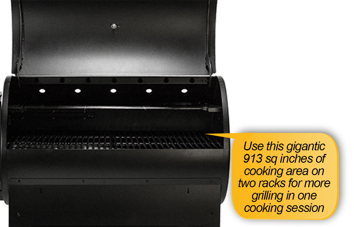 Louisiana Grills LG 900 Review: cooking area, cooking space
