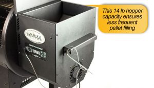 Louisiana Grills LG 900 Review: 14lb. pellet hopper