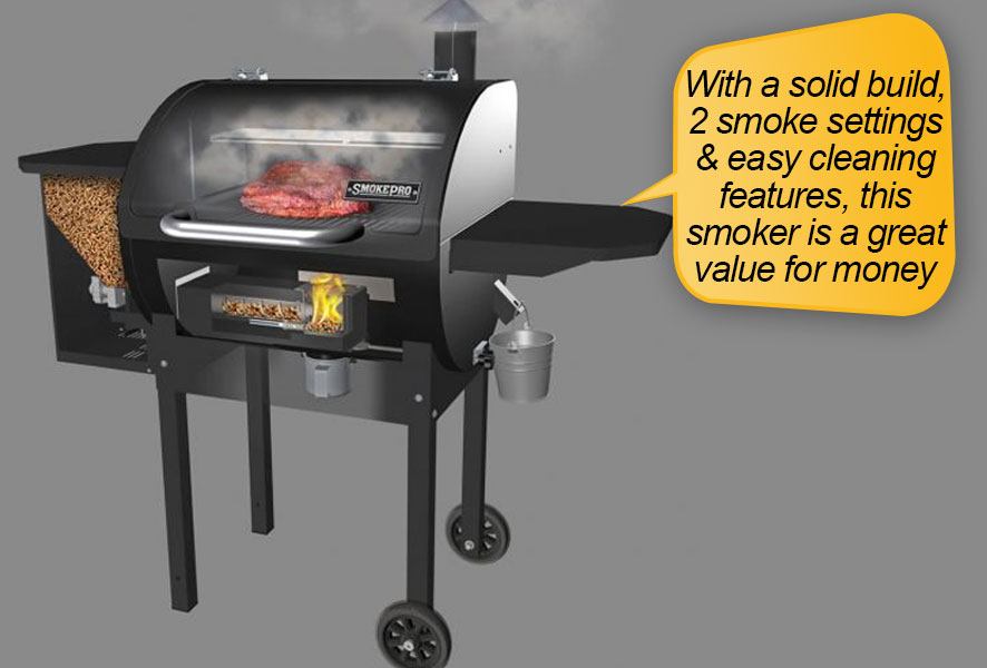 Camp Chef PG24 : 2 smoke settings and easy cleaning features