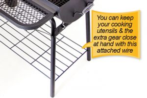Char-Broil American Gourmet Offset Smoker : extra gear wired shelf